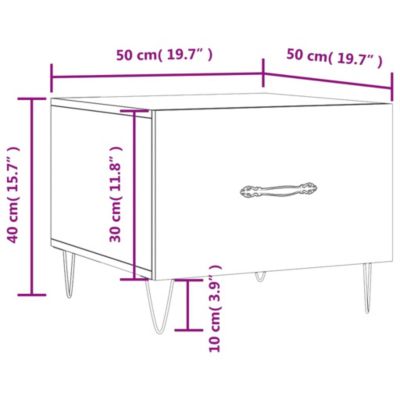 vidaXL Table basse Chêne marron 50x50x40 cm Bois d'ingénierie 829394
