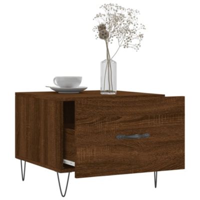 vidaXL Table basse Chêne marron 50x50x40 cm Bois d'ingénierie 829394