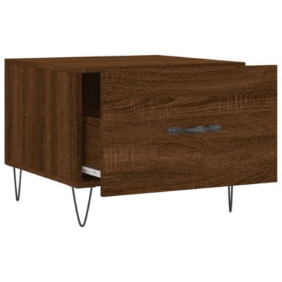 vidaXL Table basse Chêne marron 50x50x40 cm Bois d'ingénierie 829394