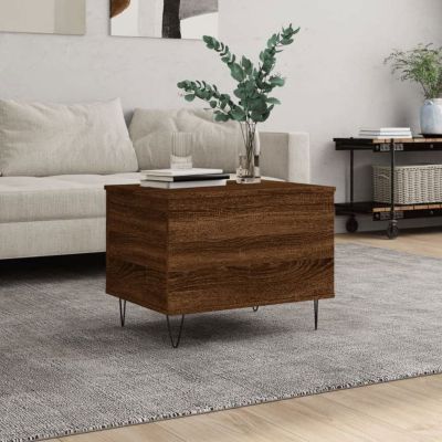 vidaXL Table basse Chêne marron 60x44,5x45 cm Bois d'ingénierie 830955