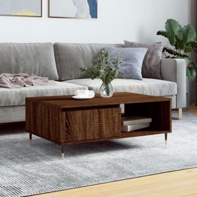 vidaXL Table basse chêne marron 90x60x35 cm bois d'ingénierie 827059