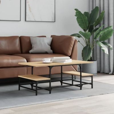 vidaXL Table basse chêne sonoma 100x50,5x40 cm bois d'ingénierie 835375