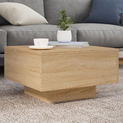 vidaXL Table basse chêne sonoma 55x55x31 cm bois d'ingénierie 836569