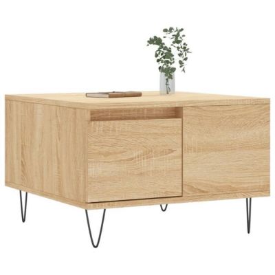 vidaXL Table basse chêne sonoma 55x55x36,5 cm bois d'ingénierie 830759