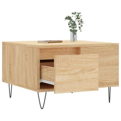 vidaXL Table basse chêne sonoma 55x55x36,5 cm bois d'ingénierie 830759