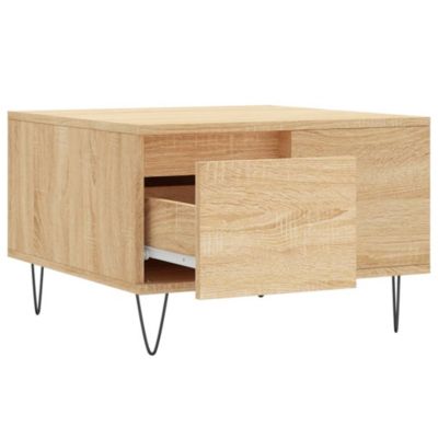 vidaXL Table basse chêne sonoma 55x55x36,5 cm bois d'ingénierie 830759