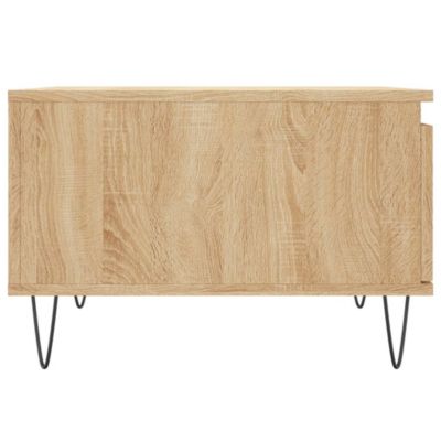 vidaXL Table basse chêne sonoma 55x55x36,5 cm bois d'ingénierie 830759
