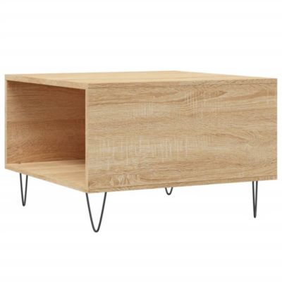 vidaXL Table basse chêne sonoma 55x55x36,5 cm bois d'ingénierie 830759