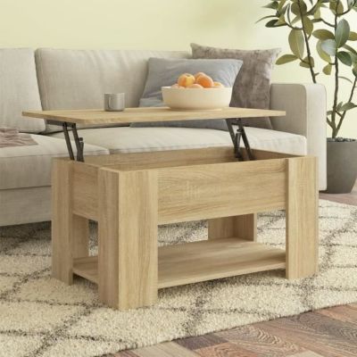 vidaXL Table basse Chêne sonoma 79x49x41 cm Bois d'ingénierie 809713