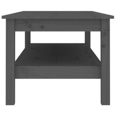 vidaXL Table basse Gris 110x50x40 cm Bois massif de pin 814276