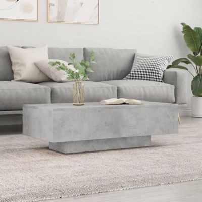 vidaXL Table basse gris béton 100x49,5x31 cm bois d'ingénierie 833891