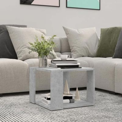 vidaXL Table basse Gris béton 40x40x30 cm Bois d'ingénierie 806314