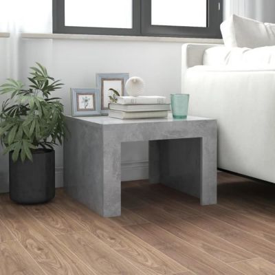 vidaXL Table basse Gris béton 50x50x35 cm Aggloméré