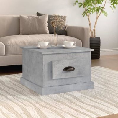 vidaXL Table basse gris béton 50x50x35 cm bois d'ingénierie 816252