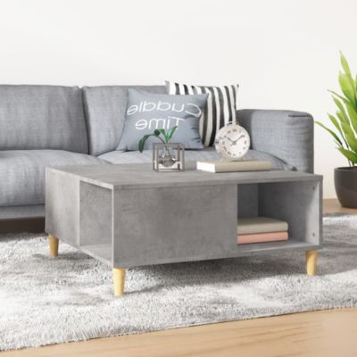 vidaXL Table basse gris béton 80x80x36,5 cm bois d'ingénierie 821096