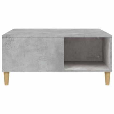 vidaXL Table basse gris béton 80x80x36,5 cm bois d'ingénierie 821096