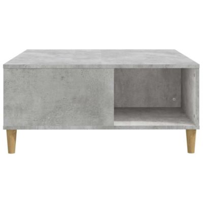 vidaXL Table basse gris béton 80x80x36,5 cm bois d'ingénierie 821096