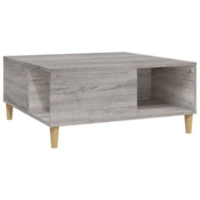 vidaXL Table basse sonoma gris 80x80x36,5 cm bois d'ingénierie 821098