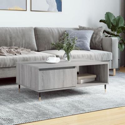 vidaXL Table basse sonoma gris 90x60x35 cm bois d'ingénierie 827058
