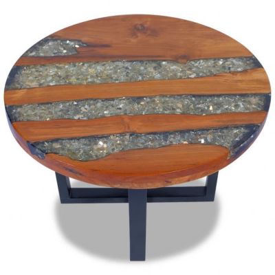 VIDAXL Table basse de jardin en teck massif 60 x 60 x 36 cm - Carrée Marron - Jardin