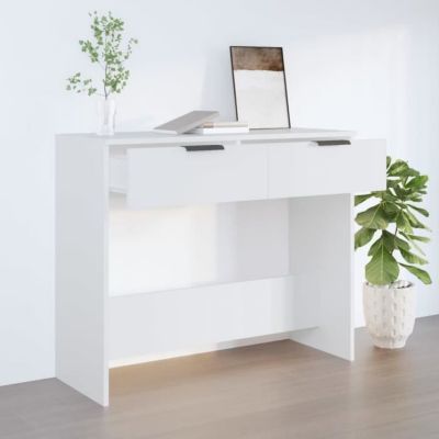 Table console noir 145x22,5x75 cm bois d'ingénierie