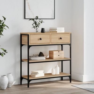 vidaXL Table console chêne sonoma 72,5x25x75 cm bois d'ingénierie 834186
