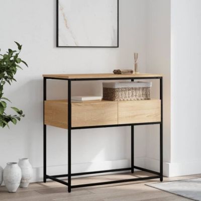 vidaXL Table console chêne sonoma 75x40x75 cm bois d'ingénierie 834156