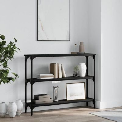 vidaXL Table console noir 100x22,5x75 cm bois d'ingénierie 834025