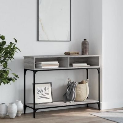 vidaXL Table console sonoma gris 100x30,5x75 cm bois d'ingénierie 833391