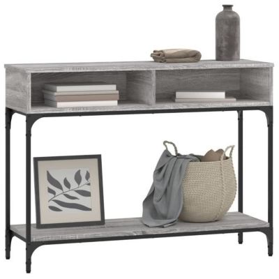 vidaXL Table console sonoma gris 100x30,5x75 cm bois d'ingénierie 833391