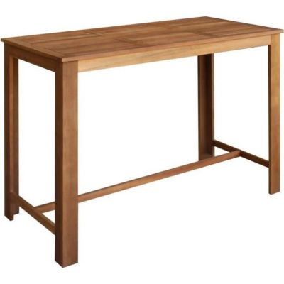 vidaXL Table de bar Bois d'acacia solide 150 x 70 x 105 cm