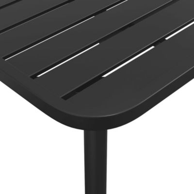 VidaXL Table De Jardin Carrée Anthracite 100x100x73 Cm En Polyrotin Résistant Aux Intempéries