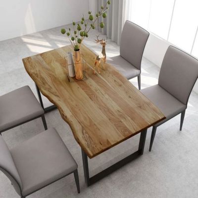 vidaXL Table de salle à manger 154x80x76 cm Bois d'acacia solide 286473