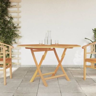 vidaXL Table pliable de jardin 120x120x75 cm bois massif de teck 362617