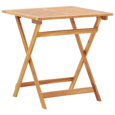 vidaXL Table pliable de jardin 70x70x75 cm Bois d'acacia massif