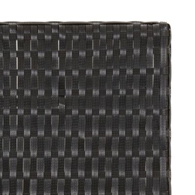 vidaXL Table pliable noir 45x35x32 cm résine tressée 362251