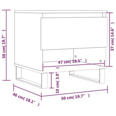 vidaXL Tables basses 2 pcs blanc 50x46x50 cm bois d'ingénierie 830925