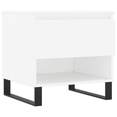 vidaXL Tables basses 2 pcs blanc 50x46x50 cm bois d'ingénierie 830925