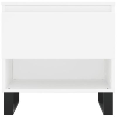 vidaXL Tables basses 2 pcs blanc 50x46x50 cm bois d'ingénierie 830925