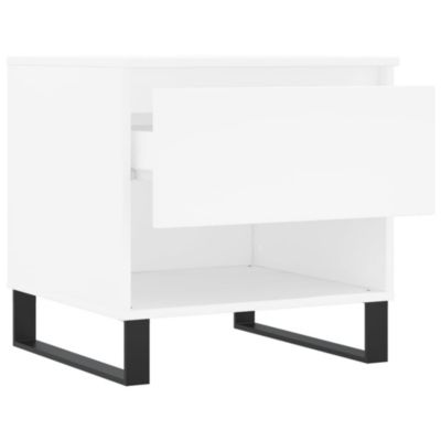 vidaXL Tables basses 2 pcs blanc 50x46x50 cm bois d'ingénierie 830925