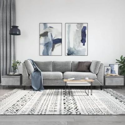 vidaXL Tables basses 2 pcs gris béton 50x46x35 cm bois d'ingénierie 830869