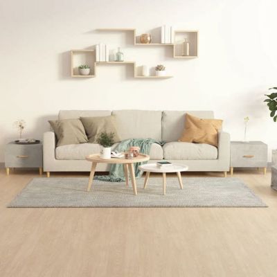 vidaXL Tables basses 2 pcs Gris béton 50x50x40 cm Bois d'ingénierie 812717