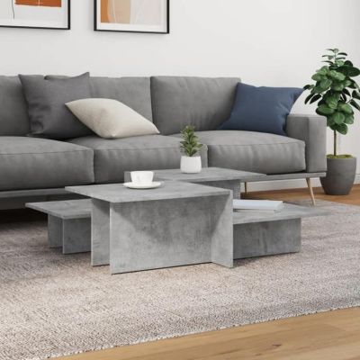 vidaXL Tables basses 2 pcs gris béton bois d'ingénierie 3216153