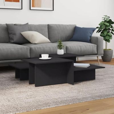 vidaXL Tables basses 2 pcs gris bois d'ingénierie 3216151