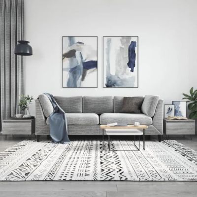 vidaXL Tables basses 2 pcs sonoma gris 50x46x35 cm bois d'ingénierie 830873