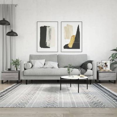 vidaXL Tables basses 2 pcs sonoma gris 50x46x35 cm bois d'ingénierie 830889