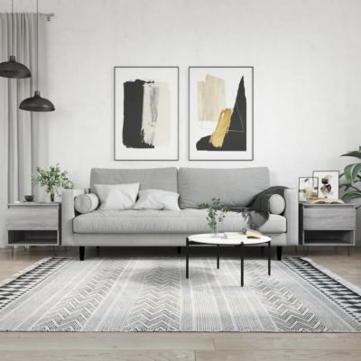 vidaXL Tables basses 2 pcs sonoma gris 50x46x50 cm bois d'ingénierie 830921