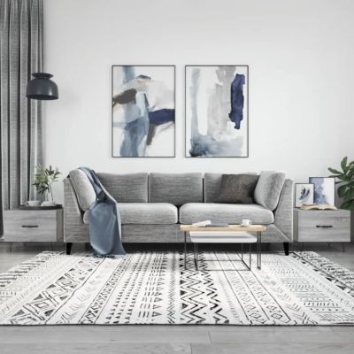 vidaXL Tables basses 2 pcs sonoma gris 50x50x40 cm bois d'ingénierie 829393