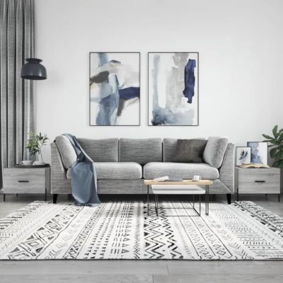vidaXL Tables basses 2 pcs sonoma gris 50x50x40 cm bois d'ingénierie 829425