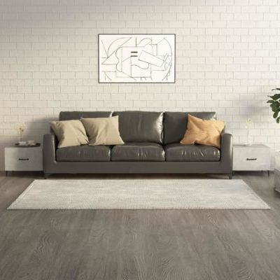 vidaXL Tables basses avec pieds en métal 2 pcs Gris béton 50x50x40 cm 812735